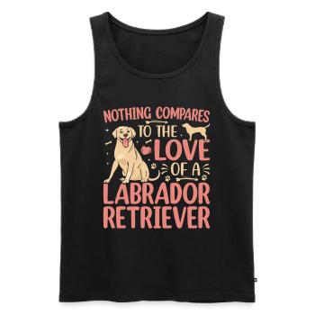 Rien ne se compare à l’amour d’un Labrador - Débardeur bio Premium Homme - noir - Devant - Michal (187cm)