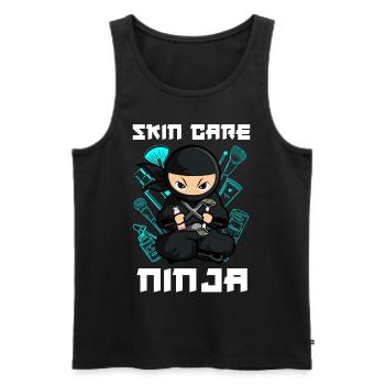 Cute Esthetician Skincare - Männer Premium Bio Tank Top - Schwarz - Vorne - Michal (187cm)