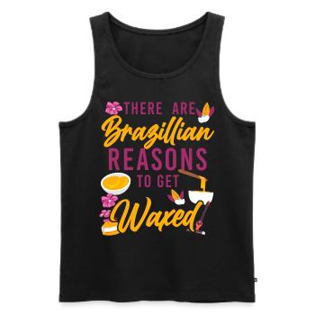 Cute Esthetician Skincare - Männer Premium Bio Tank Top - Schwarz - Vorne - Michal (187cm)