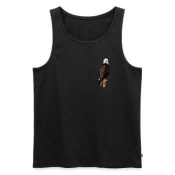 Weisskopfseeadler - Männer Premium Bio Tank Top - Schwarz - Vorne - Michal (187cm)