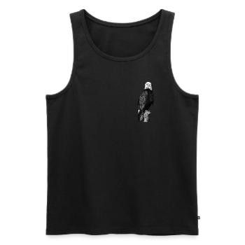 Bald eagle black and white - Men's Premium Organic Tank Top - black - Front - Michal (187cm)
