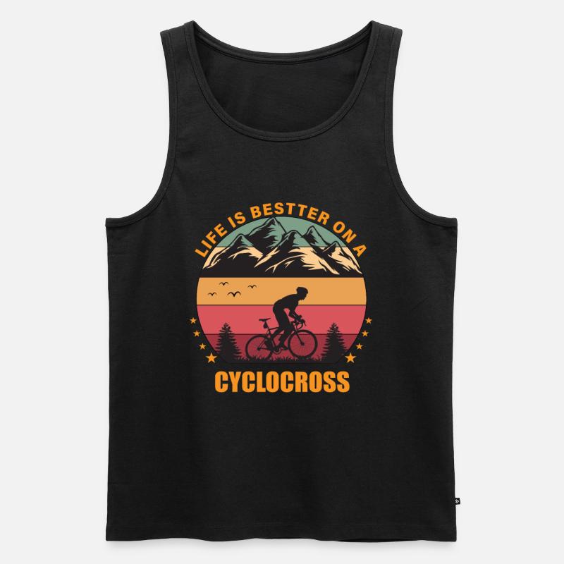 Cyclocross - Männer Premium Bio Tank Top - Schwarz