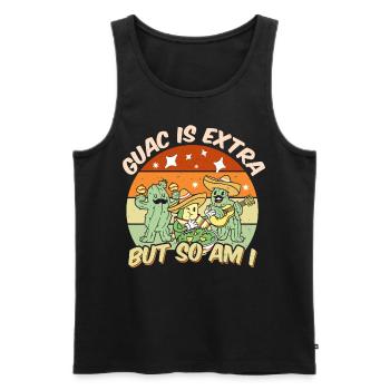 Avocado Guacamole Mexican Mexico Latino - Men's Premium Organic Tank Top - black - Front - Michal (187cm)