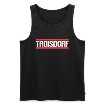 Troisdorferin Troisdorfer Troisdorf - Männer Premium Bio Tank Top - Schwarz - Vorne - Michal (187cm)