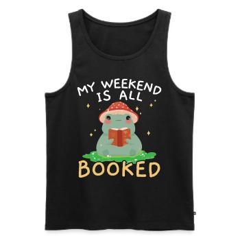 Das Buch war besser Lesen Bücher Buch Lesen - Männer Premium Bio Tank Top - Schwarz - Vorne - AI Model Male 178 light (178cm)