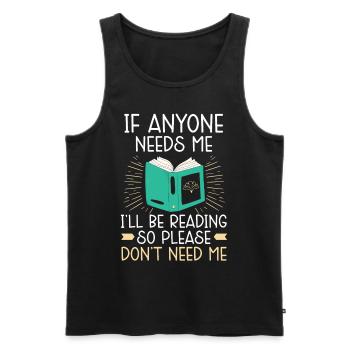 My weekend is fully booked Reading books Books - Men's Premium Organic Tank Top - black - Front - Michal (187cm)