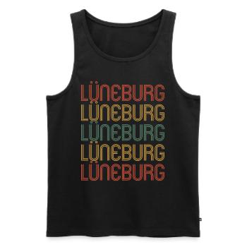 Lüneburgerin Lüneburger Lüneburg - Men's Premium Organic Tank Top - black - Front - Michal (187cm)
