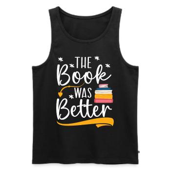 Try to read books ... instead of using them - Men's Premium Organic Tank Top - black - Front - Michal (187cm)