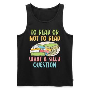 Booktrovert Lesen Lehrer Buch Lesen - Männer Premium Bio Tank Top - Schwarz - Vorne - Michal (187cm)