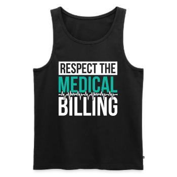 Kodierfachkraft Respect The Medical Billing - Männer Premium Bio Tank Top - Schwarz - Vorne - AI Model Male 178 light (178cm)