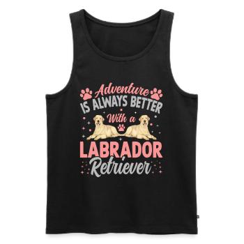 LABRADOR RETRIEVER - Men's Premium Organic Tank Top - black - Front - Michal (187cm)