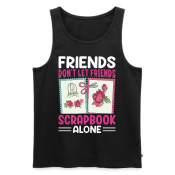 Scrapbooking Scrapbooker - Männer Premium Bio Tank Top - Schwarz - Vorne - AI Model Male 178 light (178cm)
