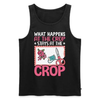 Scrapbooking Scrapbooker - Men's Premium Organic Tank Top - black - Front - Michal (187cm)