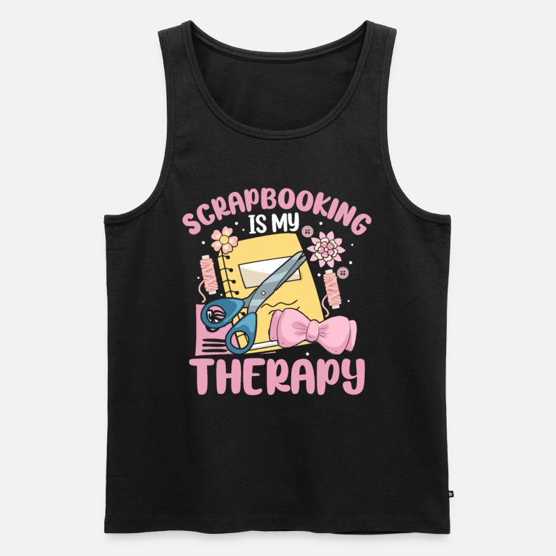 Scrapbooker - Männer Premium Bio Tank Top - Schwarz
