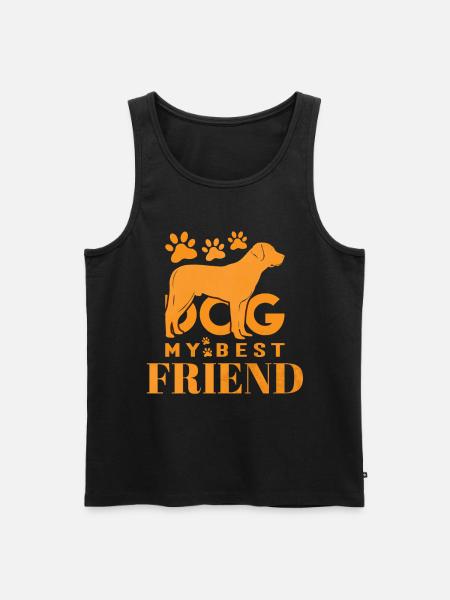 Dog My Best Friend - Men's Premium Organic Tank Top - black