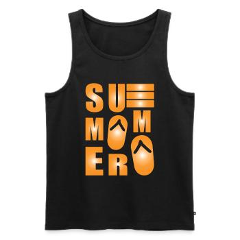 Summer - Men's Premium Organic Tank Top - black - Front - AI Model Male 178 light (178cm)