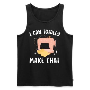 Crochet and sewing: I can do that too - Men's Premium Organic Tank Top - black - Front - Michal (187cm)