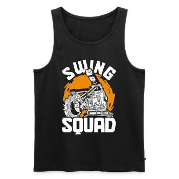 Baggerfahrer Swing Squad - Männer Premium Bio Tank Top - Schwarz - Vorne - Michal (187cm)