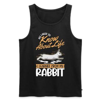 Lapin Cadeau Lapin Lapin Lapin - Débardeur bio Premium Homme - noir - Devant - Michal (187cm)