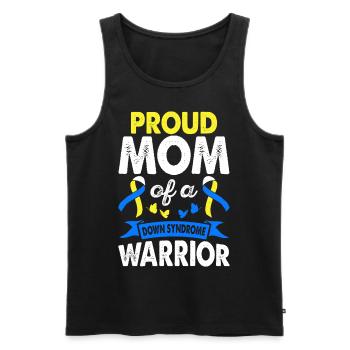 Mother of Down syndrome warrior consciousness, - Men's Premium Organic Tank Top - black - Front - Michal (187cm)