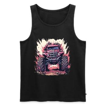 Monster truck - Débardeur bio Premium Homme - noir - Devant - AI Model Male 178 light (178cm)