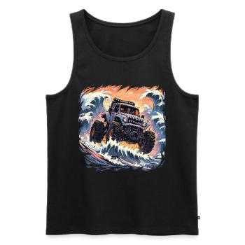 Monster truck - Débardeur bio Premium Homme - noir - Devant - AI Model Male 178 light (178cm)