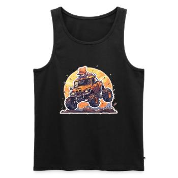 Monster truck - Débardeur bio Premium Homme - noir - Devant - AI Model Male 178 light (178cm)