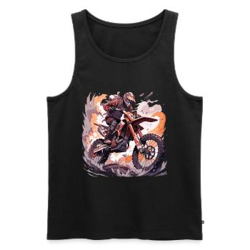 Motocross Dirtbike Motocross Motocross Motorrad - Männer Premium Bio Tank Top - Schwarz - Vorne - Michal (187cm)