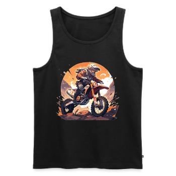 Motocross Dirtbike Motocross Motocross Motorrad - Männer Premium Bio Tank Top - Schwarz - Vorne - Michal (187cm)