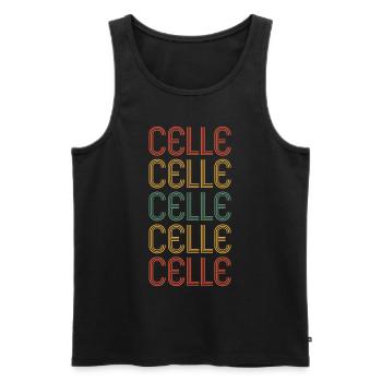 Cellerin Celler Celle - Débardeur bio Premium Homme - noir - Devant - AI Model Male 178 light (178cm)