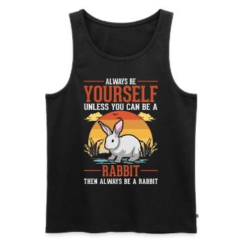 Rabbit Bunny Rabbit Rabbit - Men's Premium Organic Tank Top - black - Front - AI Model Male 178 light (178cm)