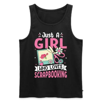Scrapbooker - Männer Premium Bio Tank Top - Schwarz - Vorne - Michal (187cm)
