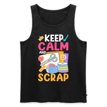 Scrapbooking Scrapbooker - Männer Premium Bio Tank Top - Schwarz - Vorne - AI Model Male 178 light (178cm)