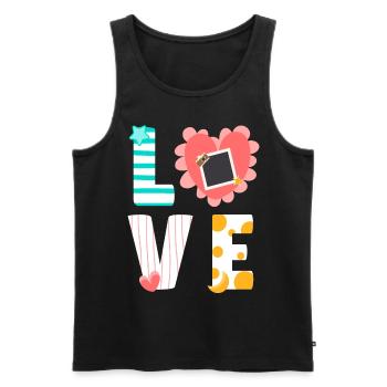 Scrapbooking Scrapbooker - Männer Premium Bio Tank Top - Schwarz - Vorne - AI Model Male 178 light (178cm)