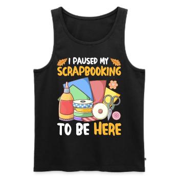 Scrapbooker - Männer Premium Bio Tank Top - Schwarz - Vorne - Michal (187cm)