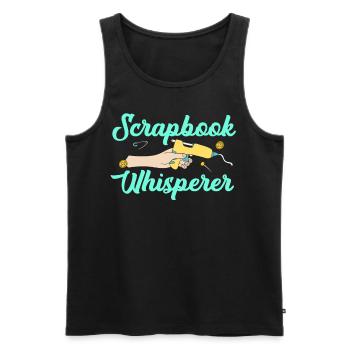 Scrapbooking Scrapbooker - Männer Premium Bio Tank Top - Schwarz - Vorne - AI Model Male 178 light (178cm)