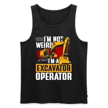 Ich bin nicht komisch ich bin Baggerfahrer - Männer Premium Bio Tank Top - Schwarz - Vorne - Michal (187cm)