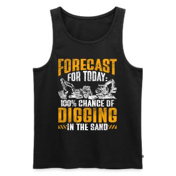 Baggerfahrer 100% Chance Of Digging In The Sand - Männer Premium Bio Tank Top - Schwarz - Vorne - Michal (187cm)