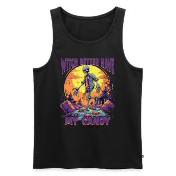 Halloween design for the Halloween party - Men's Premium Organic Tank Top - black - Front - AI Model Male 178 light (178cm)
