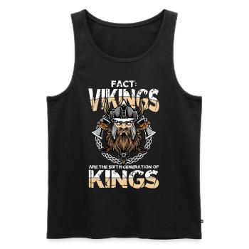 Vikings Are The Sixth Generation Of Kings - Männer Premium Bio Tank Top - Schwarz - Vorne - Michal (187cm)