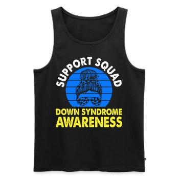 Support Squad Down Syndrome Awareness - Men's Premium Organic Tank Top - black - Front - Michal (187cm)