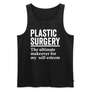 Plastic Surgery Rejuvenation Surgical - Men's Premium Organic Tank Top - black - Front - AI Model Male 178 light (178cm)