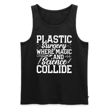 Plastic Surgery Science of Surgery - Men's Premium Organic Tank Top - black - Front - AI Model Male 178 light (178cm)
