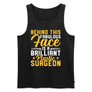 Brilliant Plastic Surgeon Surgical - Men's Premium Organic Tank Top - black - Front - Michal (187cm)