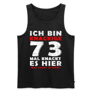 73. Geburtstag Mann Oldtimer Juli Jahrgang 1950 - Männer Premium Bio Tank Top - Schwarz - Vorne - Michal (187cm)