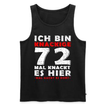 1951 Juli Limited Edition 72. Geburtstag Outfit - Männer Premium Bio Tank Top - Schwarz - Vorne - Michal (187cm)