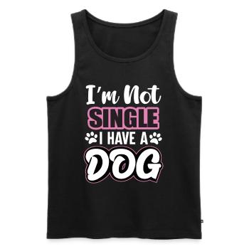 Im Not Single I Have A Dog - Männer Premium Bio Tank Top - Schwarz - Vorne - Michal (187cm)