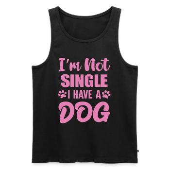 Im Not Single I Have A Dog - Männer Premium Bio Tank Top - Schwarz - Vorne - Michal (187cm)
