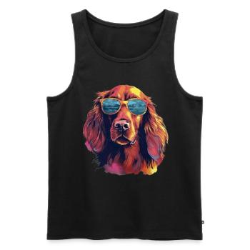 Irish Red Setter Hund Hunderasse - Männer Premium Bio Tank Top - Schwarz - Vorne - Michal (187cm)