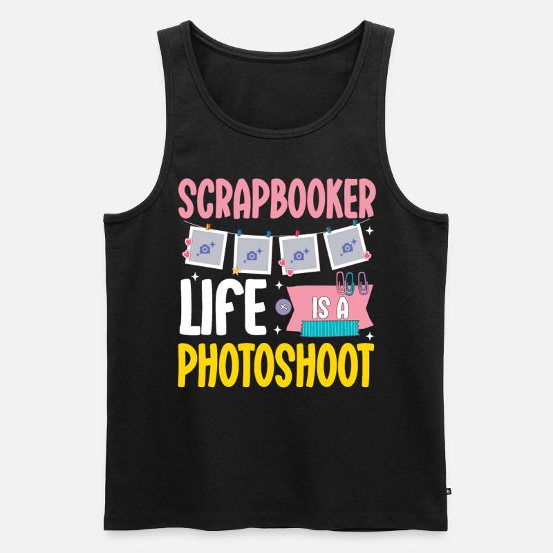 Scrapbooking - Männer Premium Bio Tank Top - Schwarz